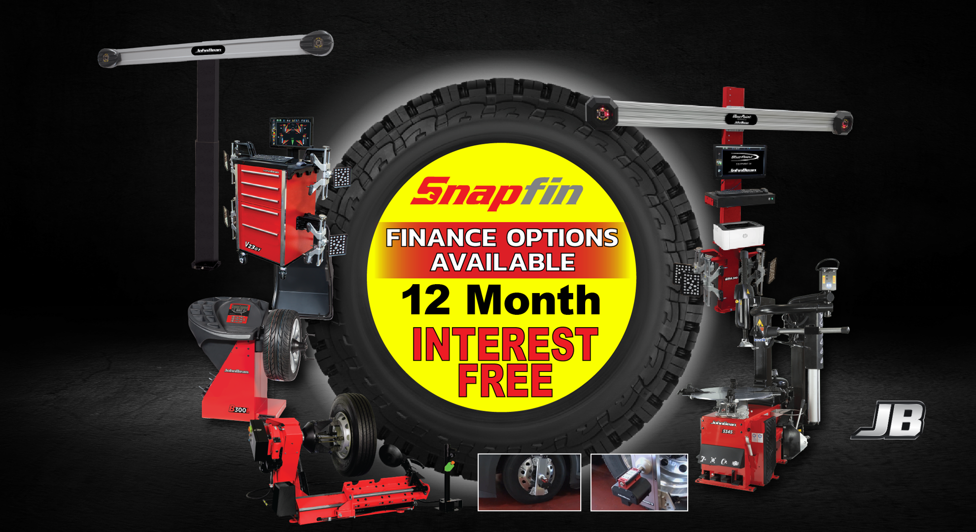 JohnBean Wheel Service Equipment Snapfin Finance Available 12 Month Interest FREE option